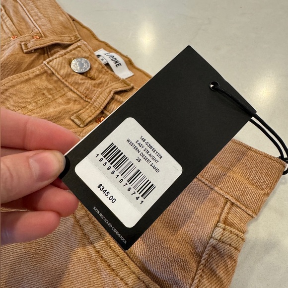 NWT RE/DONE DENIM JEANS ‘EASY STRAIGHT’ IN WESTERN DESERT SAND 25 - Picture 6 of 9